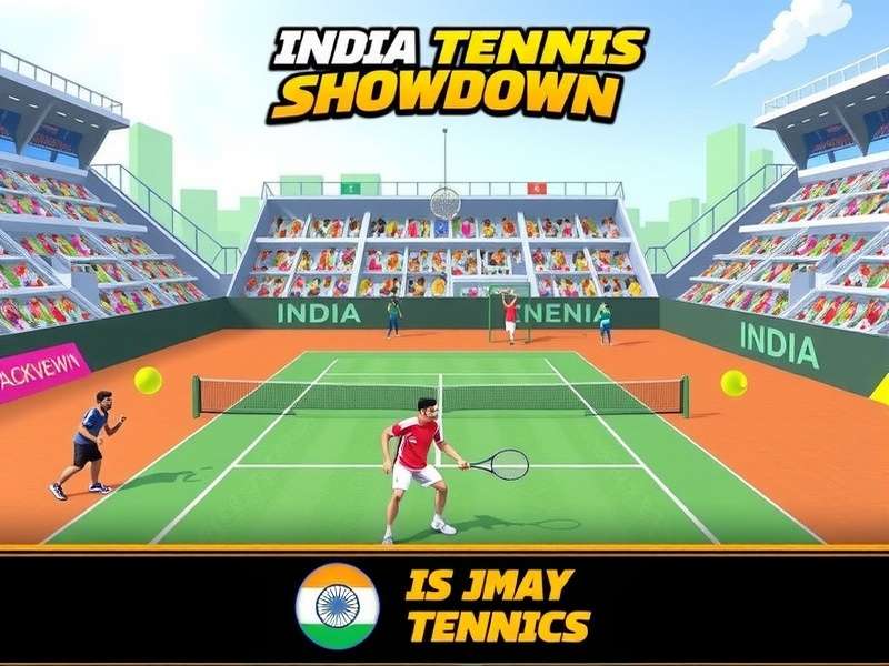 India Tennis Showdown Game Screenshot